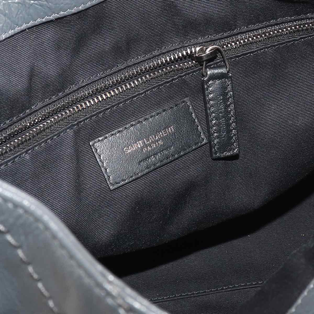 Niki Shopping Tote Bag Leather Gray 577999