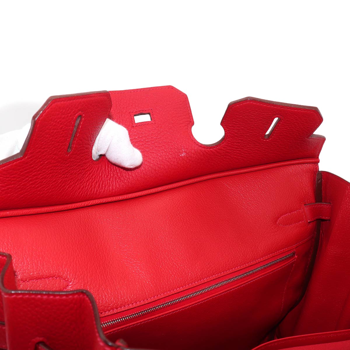 Birkin 35 Veau Togo Rouge Vif Hand Bag Red
