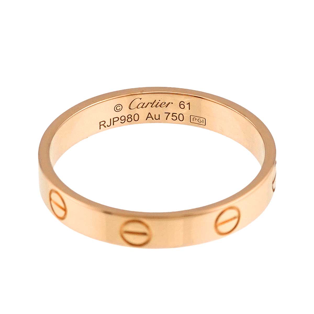 Mini Love Ring 18K Pink Gold 750 size61 9-9.5(US)