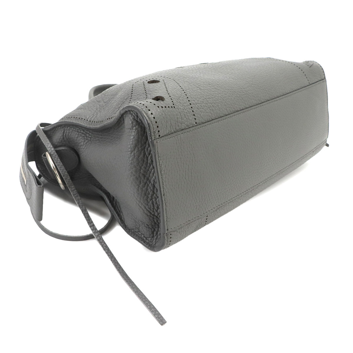 Blackout City S Hand Shoulder Bag Leather Gray 443516 Purse