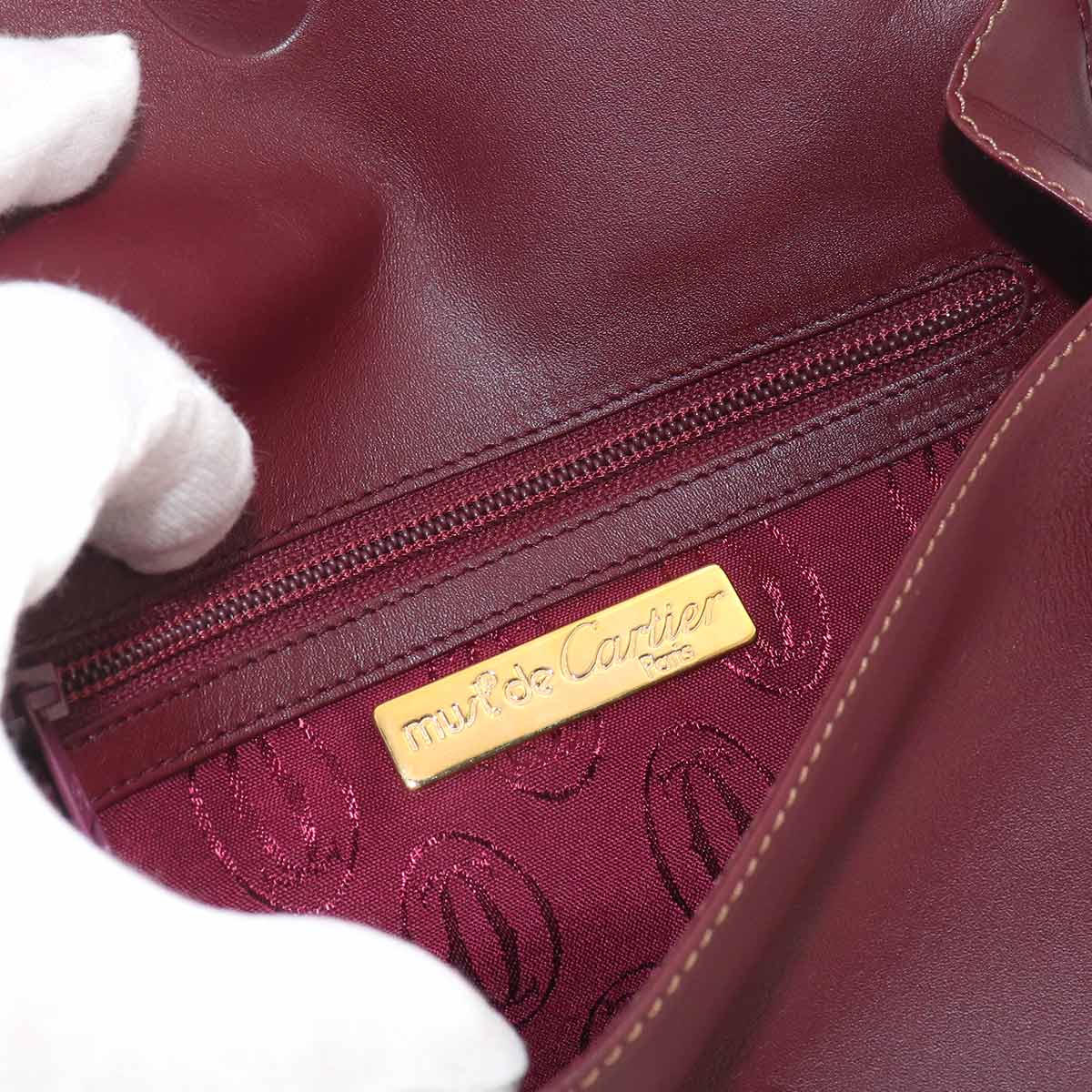 Must Line Shoulder Bag Leather Bordeaux Purse