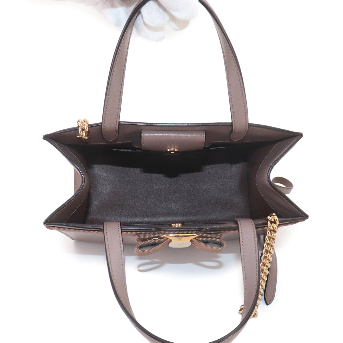 Vara 2way Hand Shoulder Bag Leather Caraway Seed
