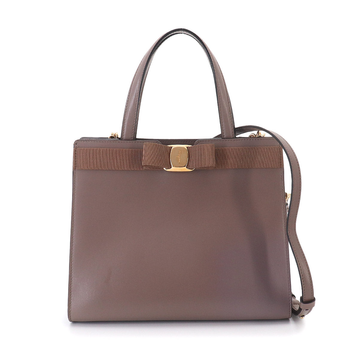Vara 2way Hand Shoulder Bag Leather Caraway Seed