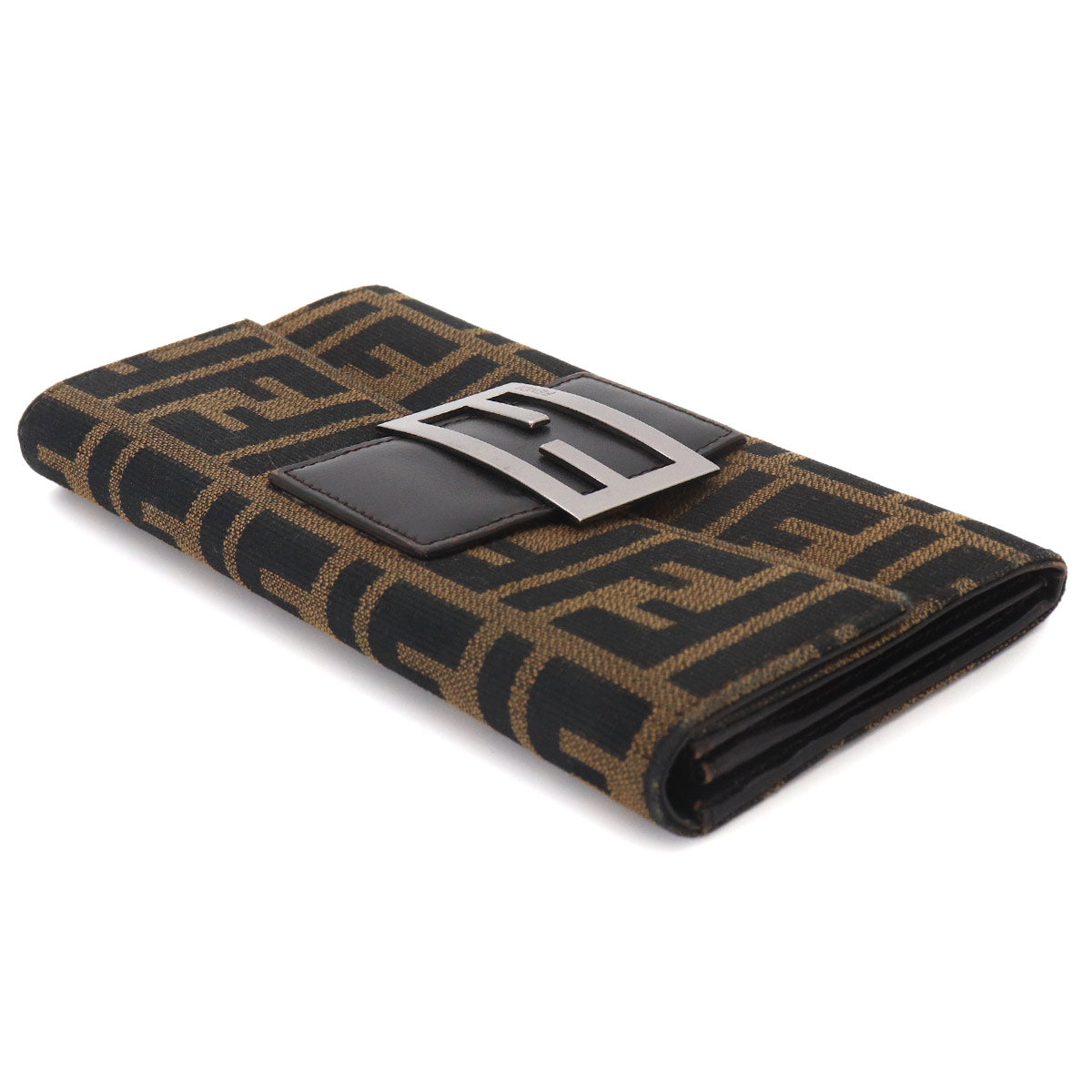 Zucca Long Wallet Canvas Leather Brown 8M0021