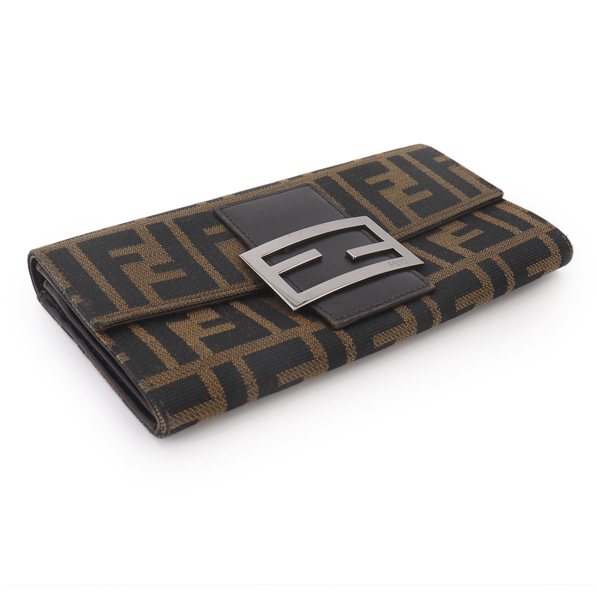Zucca Long Wallet Canvas Leather Brown 8M0021