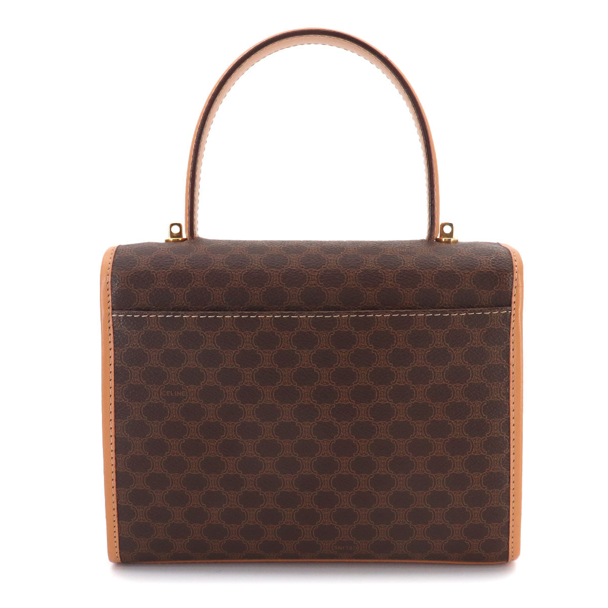 Macadam 2way Hand Shoulder Bag PVC Leather Brown Vintage
