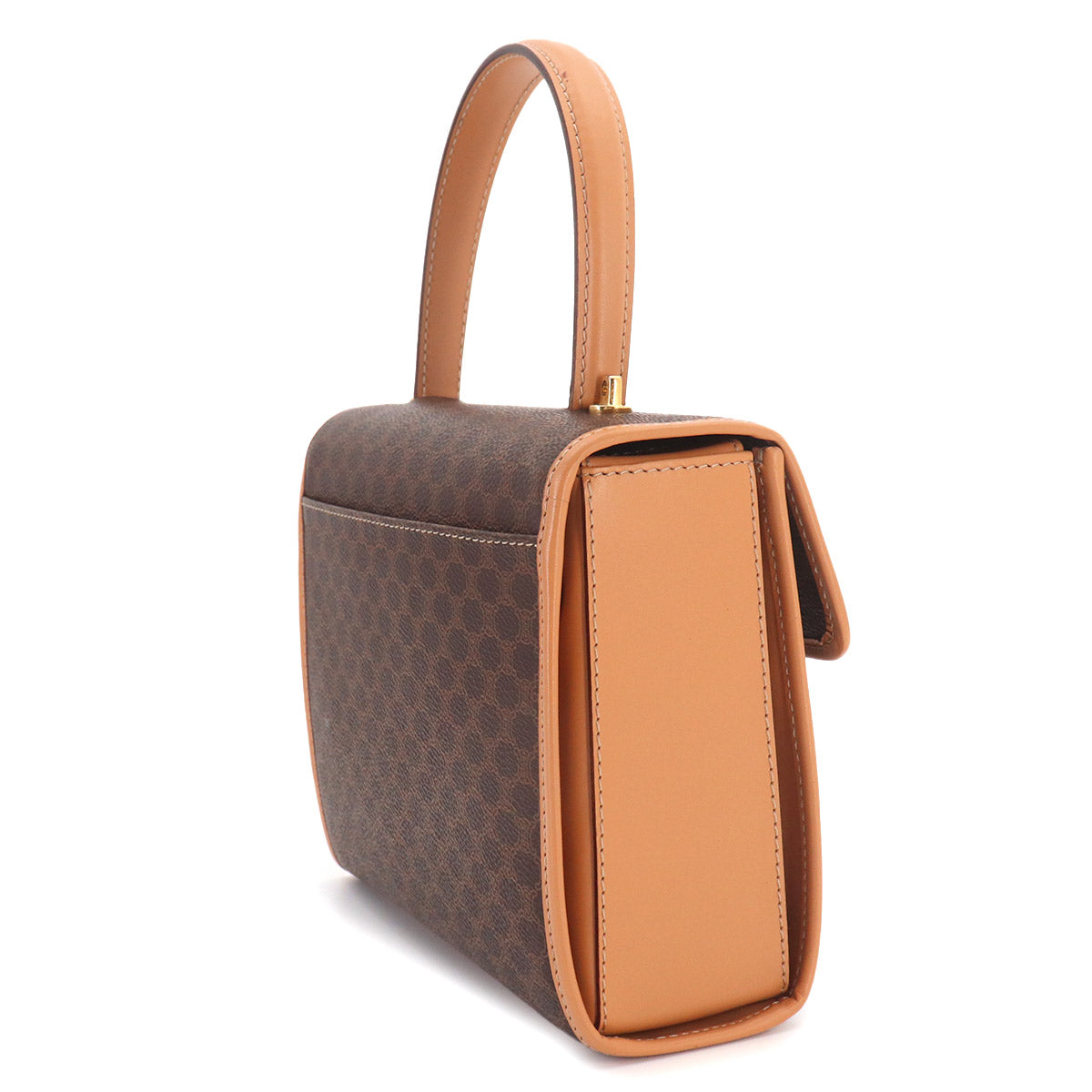 Macadam 2way Hand Shoulder Bag PVC Leather Brown Vintage