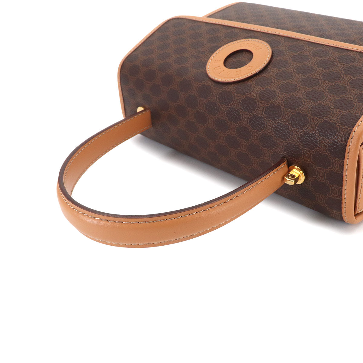 Macadam 2way Hand Shoulder Bag PVC Leather Brown Vintage