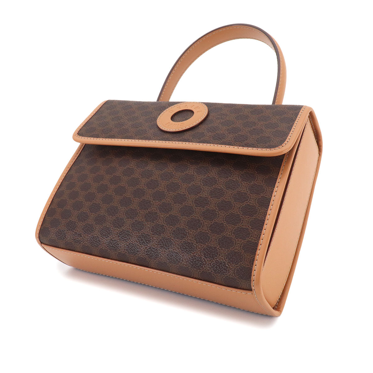 Macadam 2way Hand Shoulder Bag PVC Leather Brown Vintage