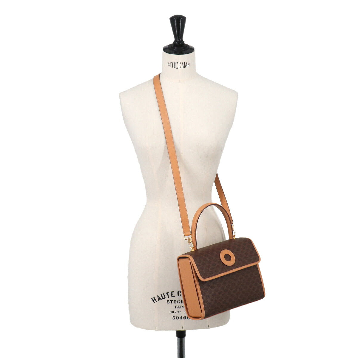 Macadam 2way Hand Shoulder Bag PVC Leather Brown Vintage