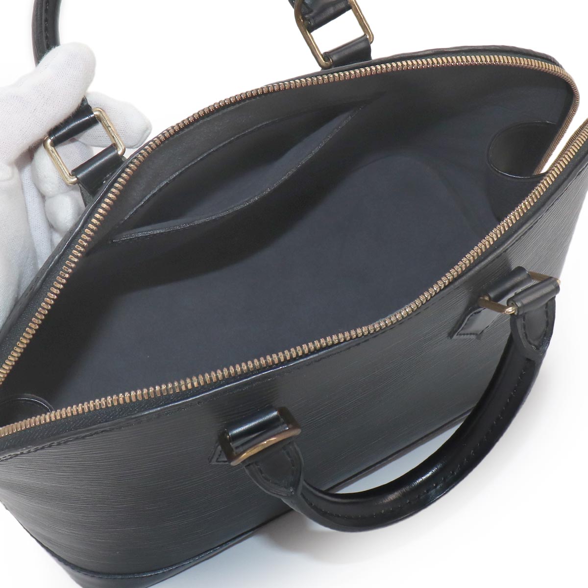 Epi Alma PM Hand Bag Leather Noir Black M52142 Purse