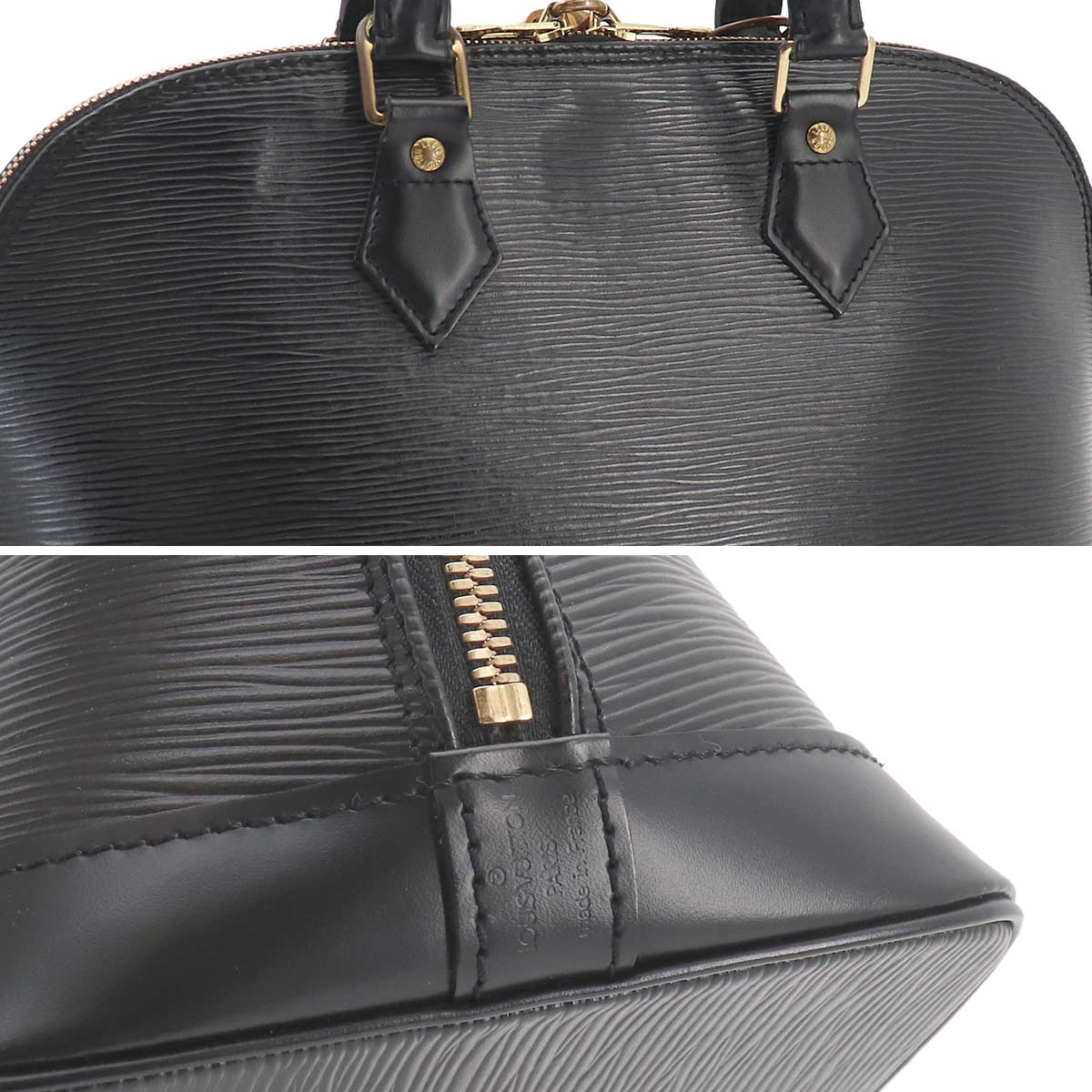 Epi Alma PM Hand Bag Leather Noir Black M52142 Purse