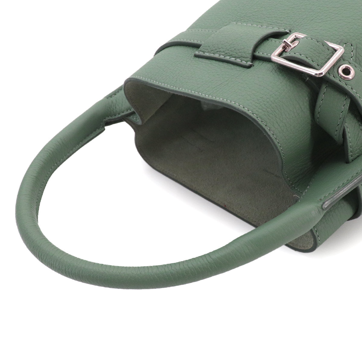 Big Bag Bucket Nano Hand Shoulder Bag Leather Green 187243