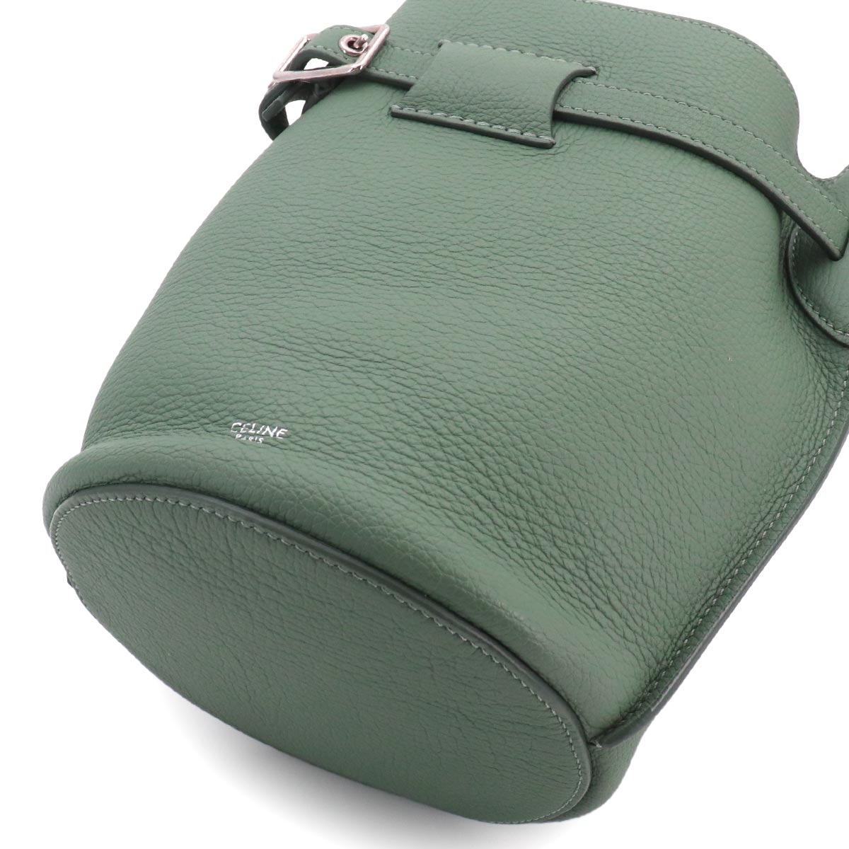 Big Bag Bucket Nano Hand Shoulder Bag Leather Green 187243