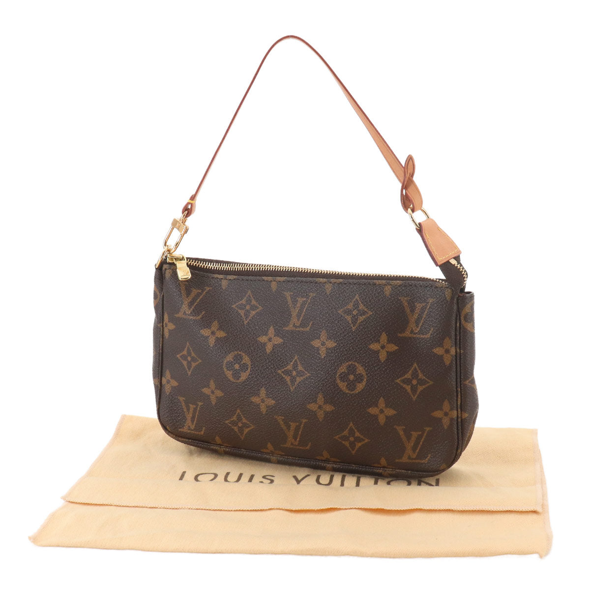 Monogram Pochette Accessoires Hand Bag Pouch Brown M51980