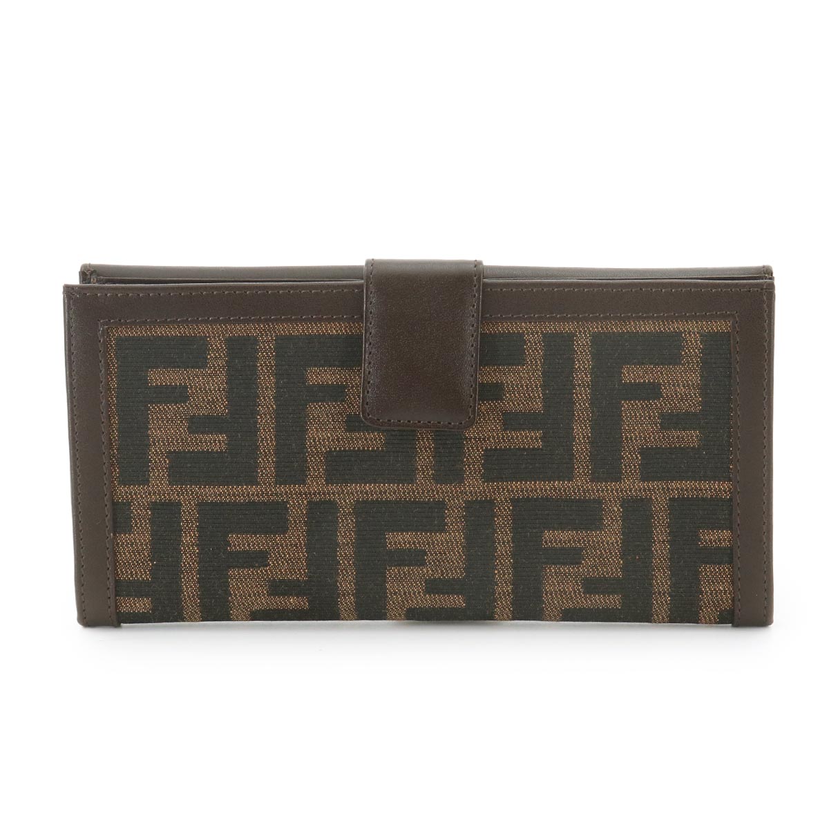 Zucca Long Wallet Canvas Leather Brown 2251 Purse