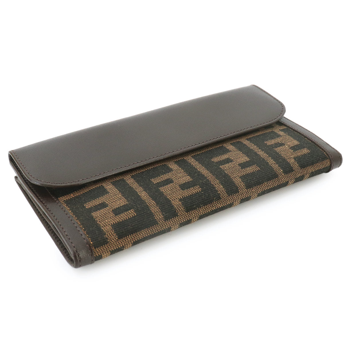Zucca Long Wallet Canvas Leather Brown 2251 Purse