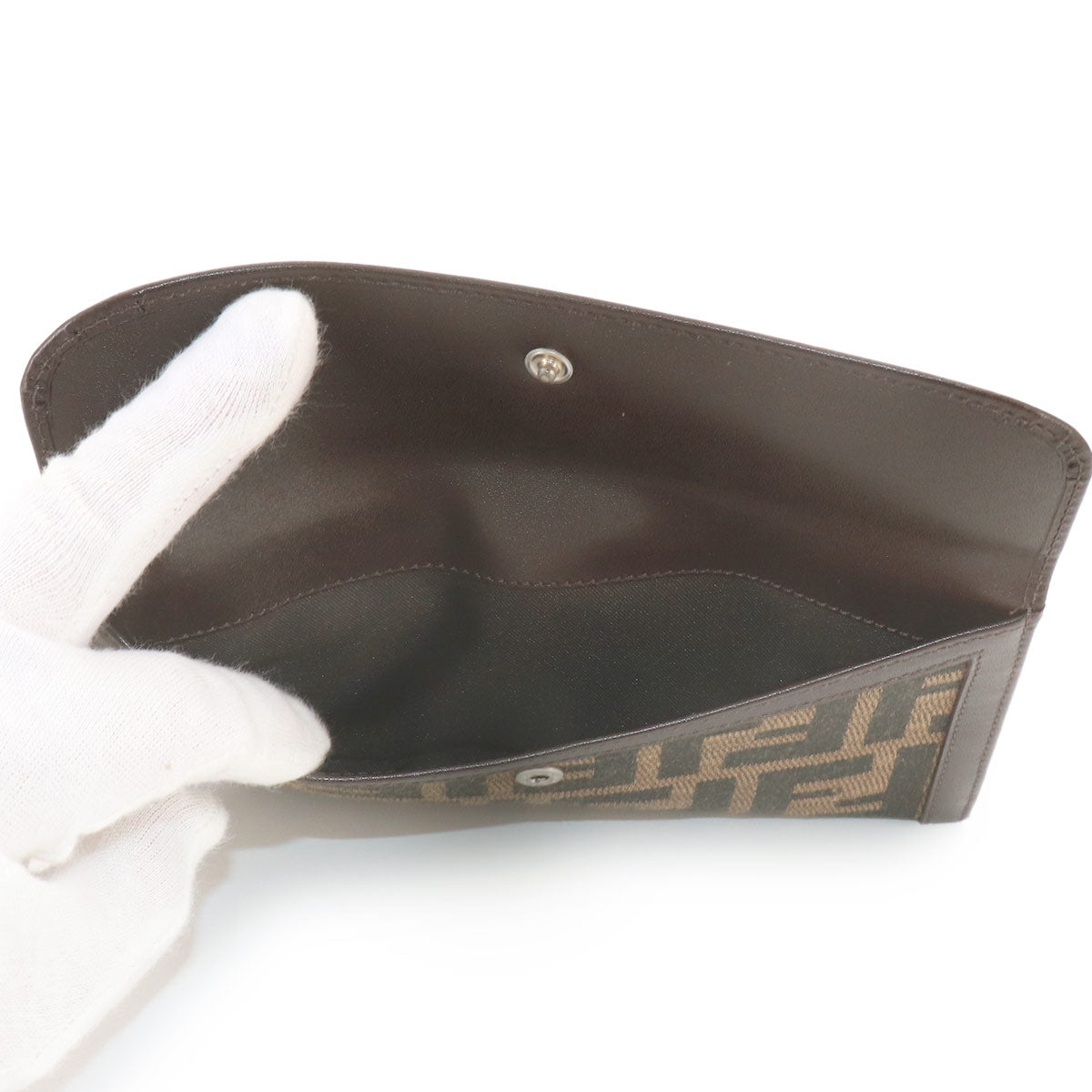 Zucca Long Wallet Canvas Leather Brown 2251 Purse