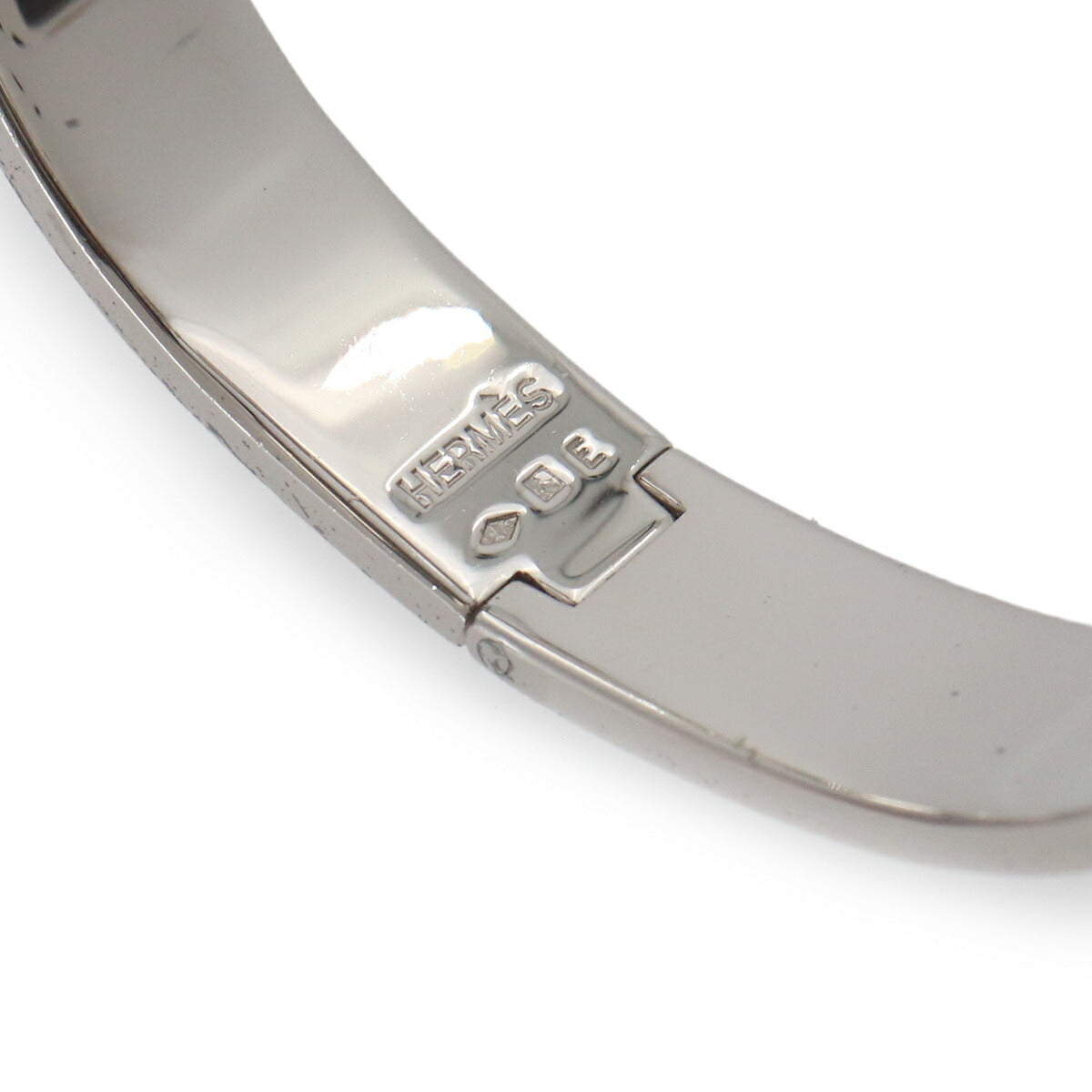 Clic H PM Bangle Silver Green Accessory