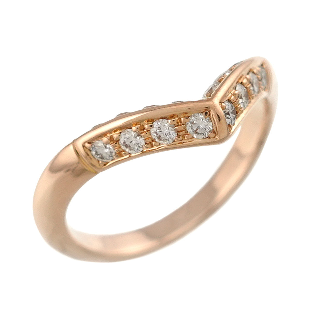 V Diamond 18K PG 750 Size50 5.25(US)