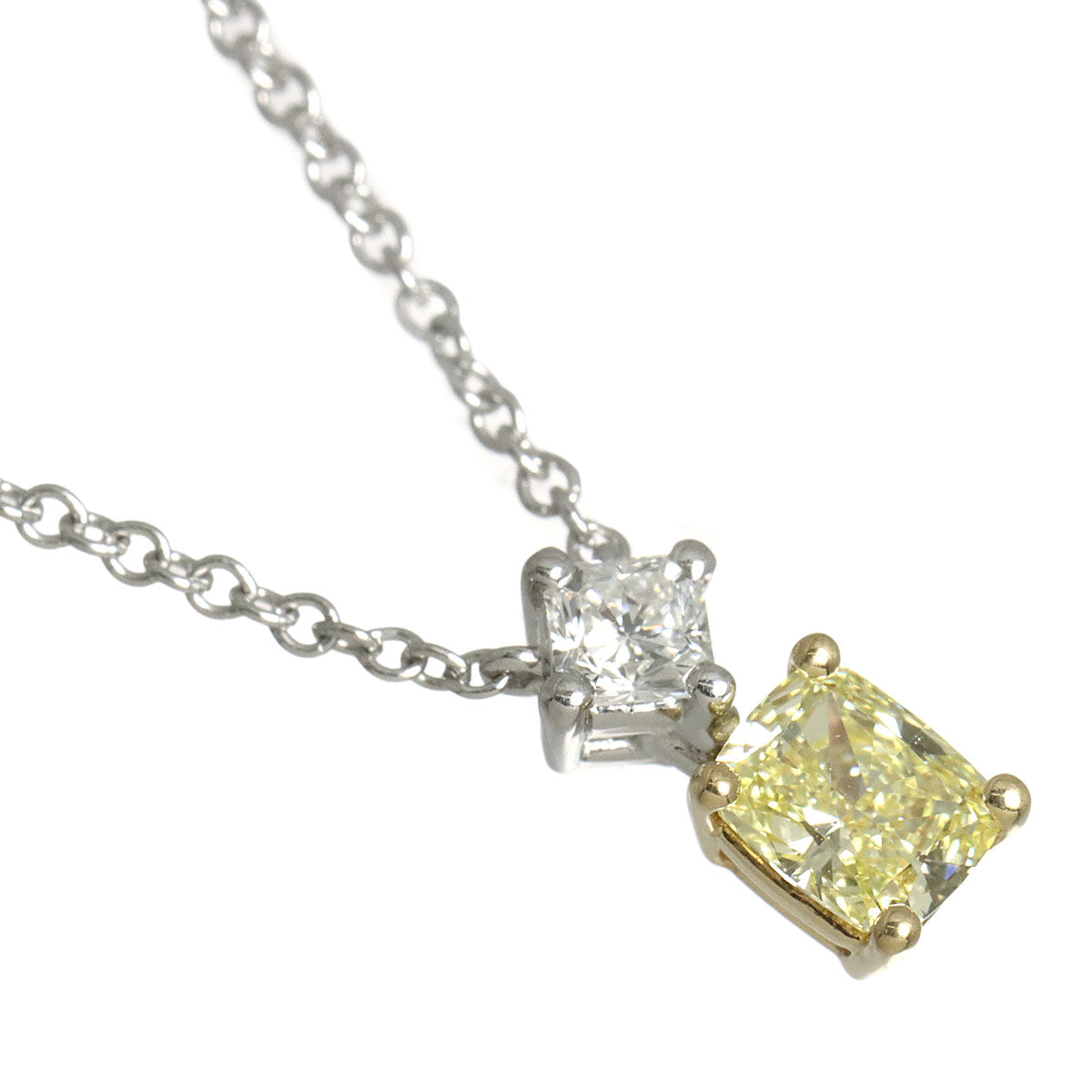Lucida Diamond 0.37ct FY/VVS1 Necklace Pt 18K YG