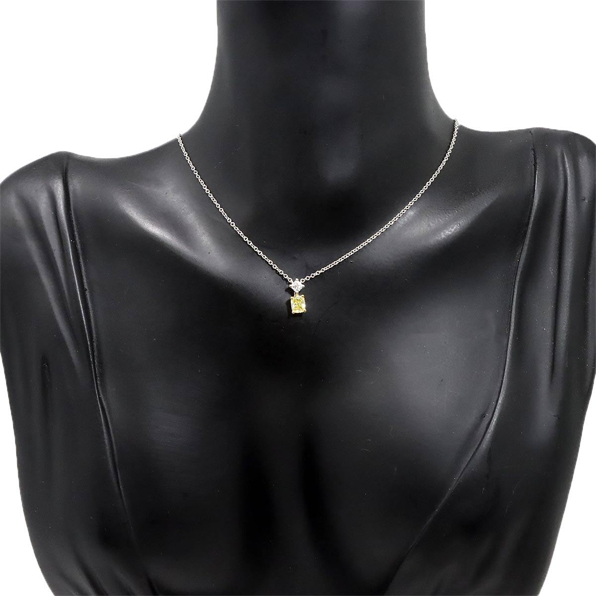 Lucida Diamond 0.37ct FY/VVS1 Necklace Pt 18K YG