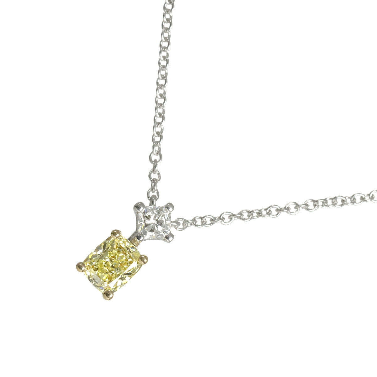 Lucida Diamond 0.37ct FY/VVS1 Necklace Pt 18K YG