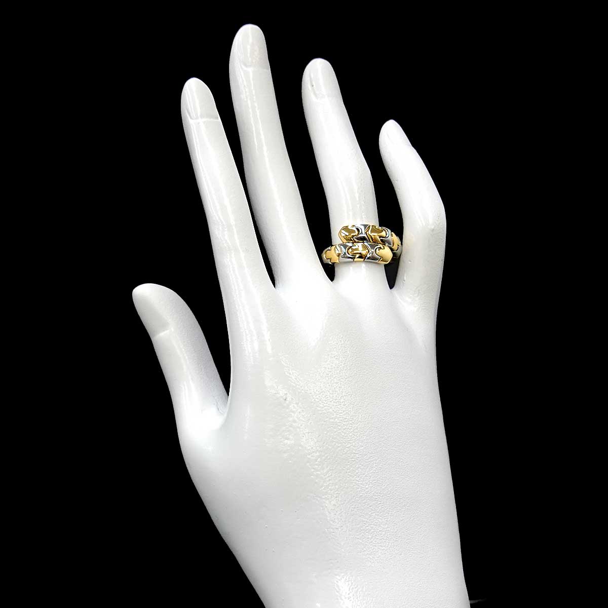 Alveare Ring 18K YG Yellow Gold 750 SS Size6(US)