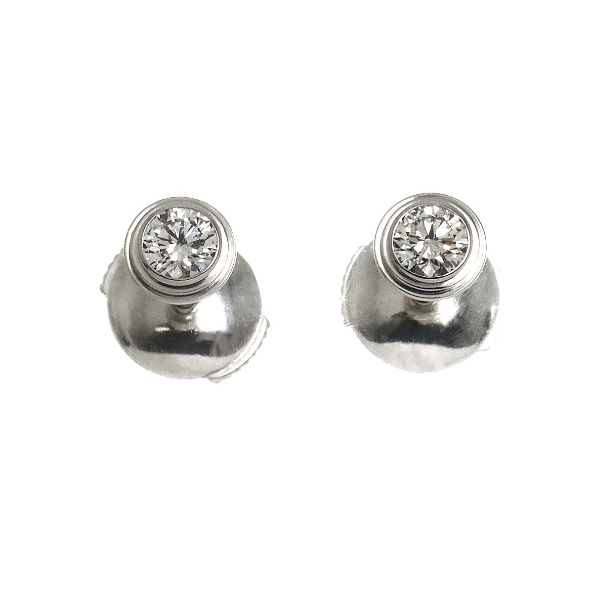 Damour MM Diamond Earrings Pierced 18K WG 750