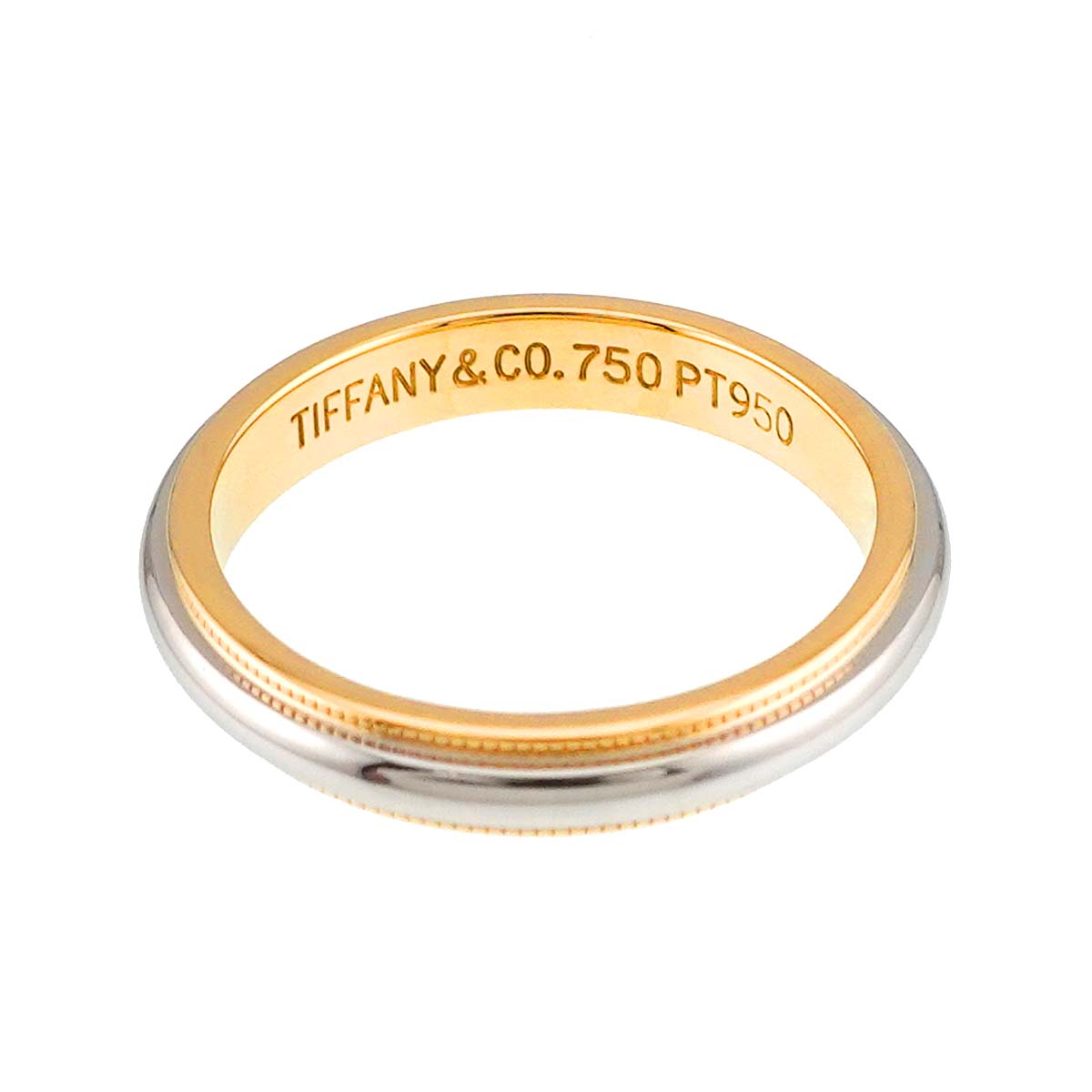 Milgrain Band Ring 18K YG 750 Pt Size6.75(US)