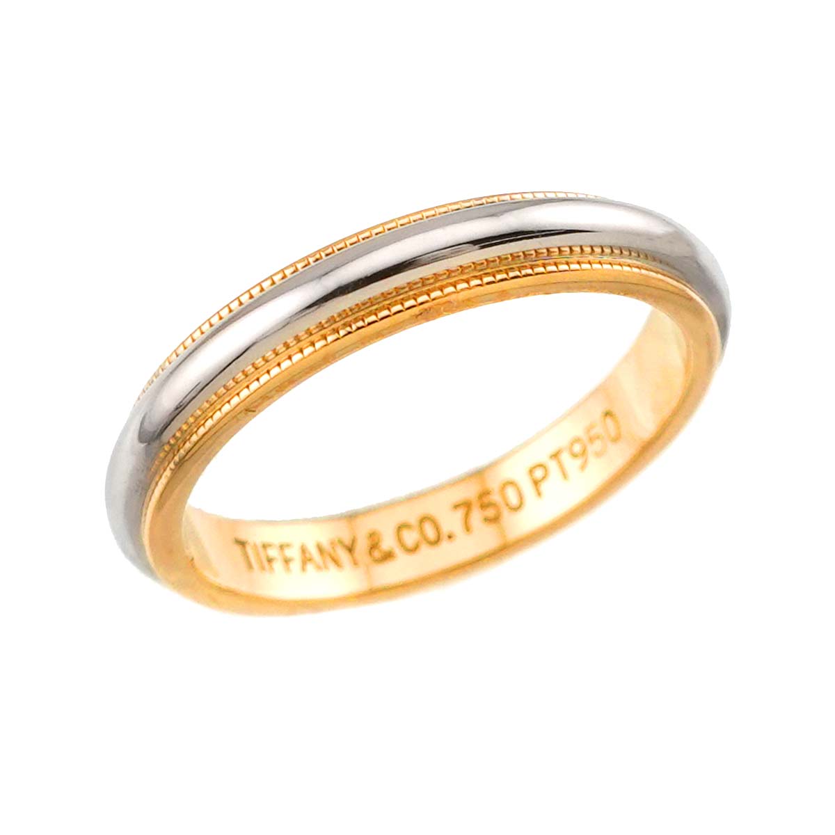 Milgrain Band Ring 18K YG 750 Pt Size6.75(US)