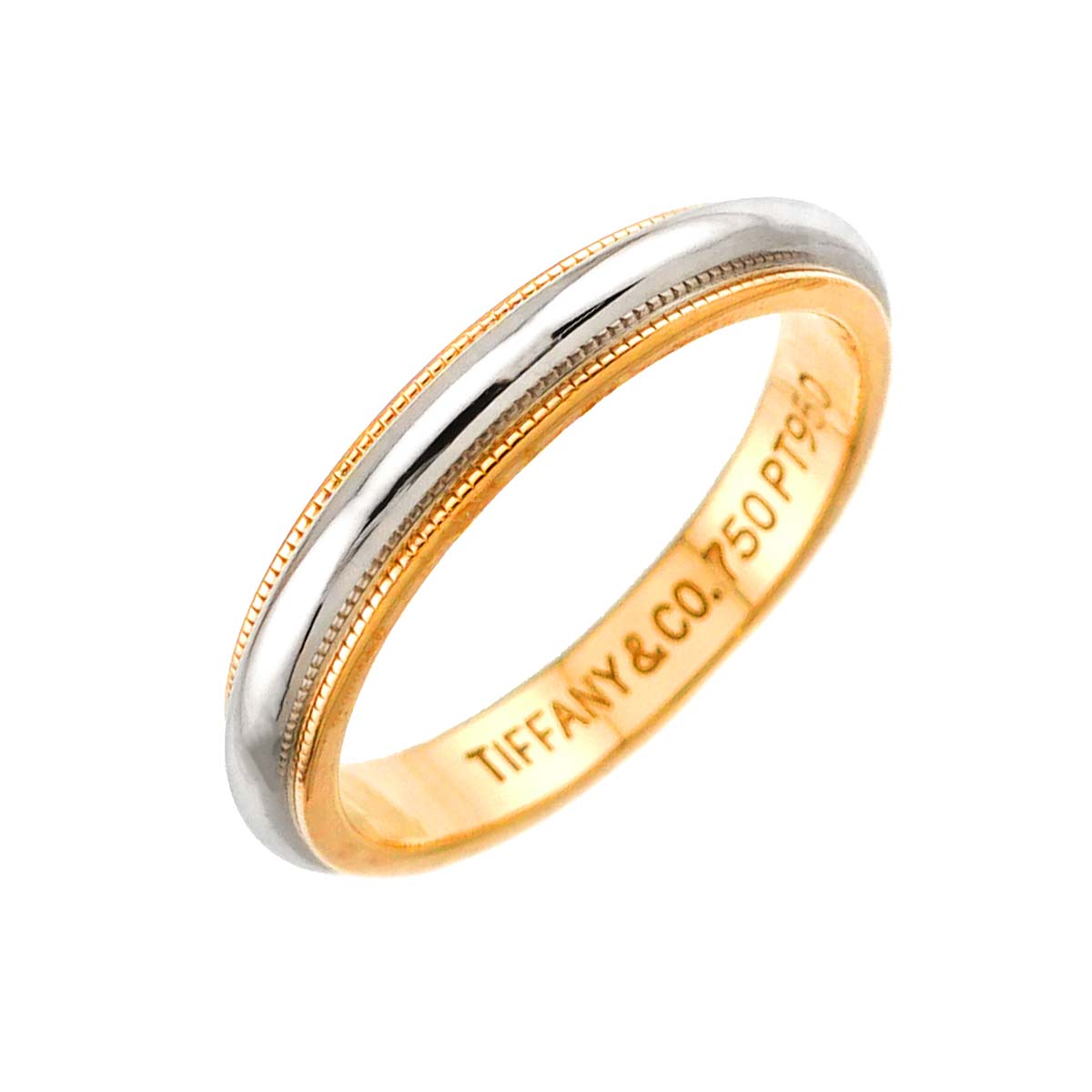 Milgrain Band Ring 18K YG 750 Pt Size6.75(US)