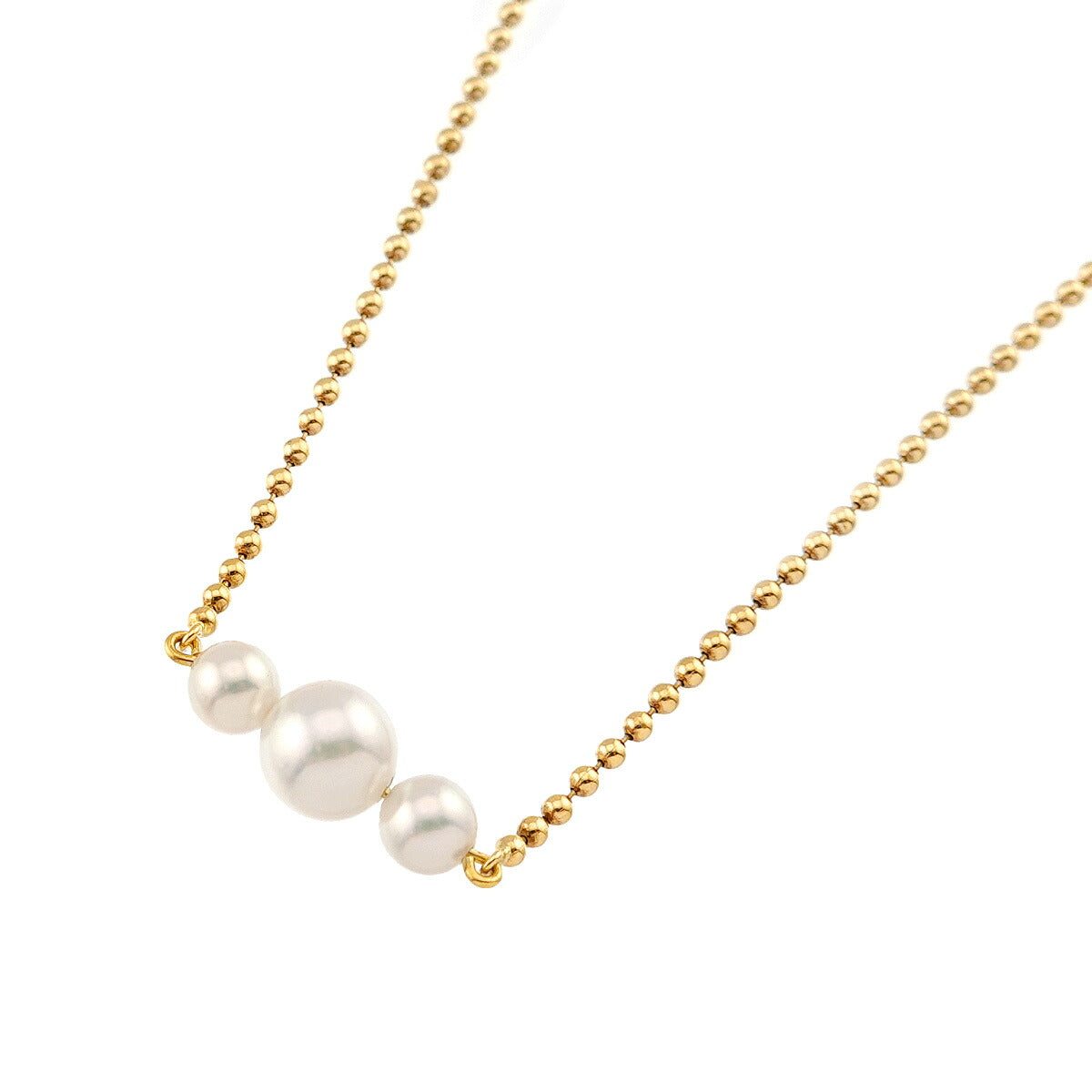 Akoya Pearl 4.2-6.2mm Necklace 18K YG 750