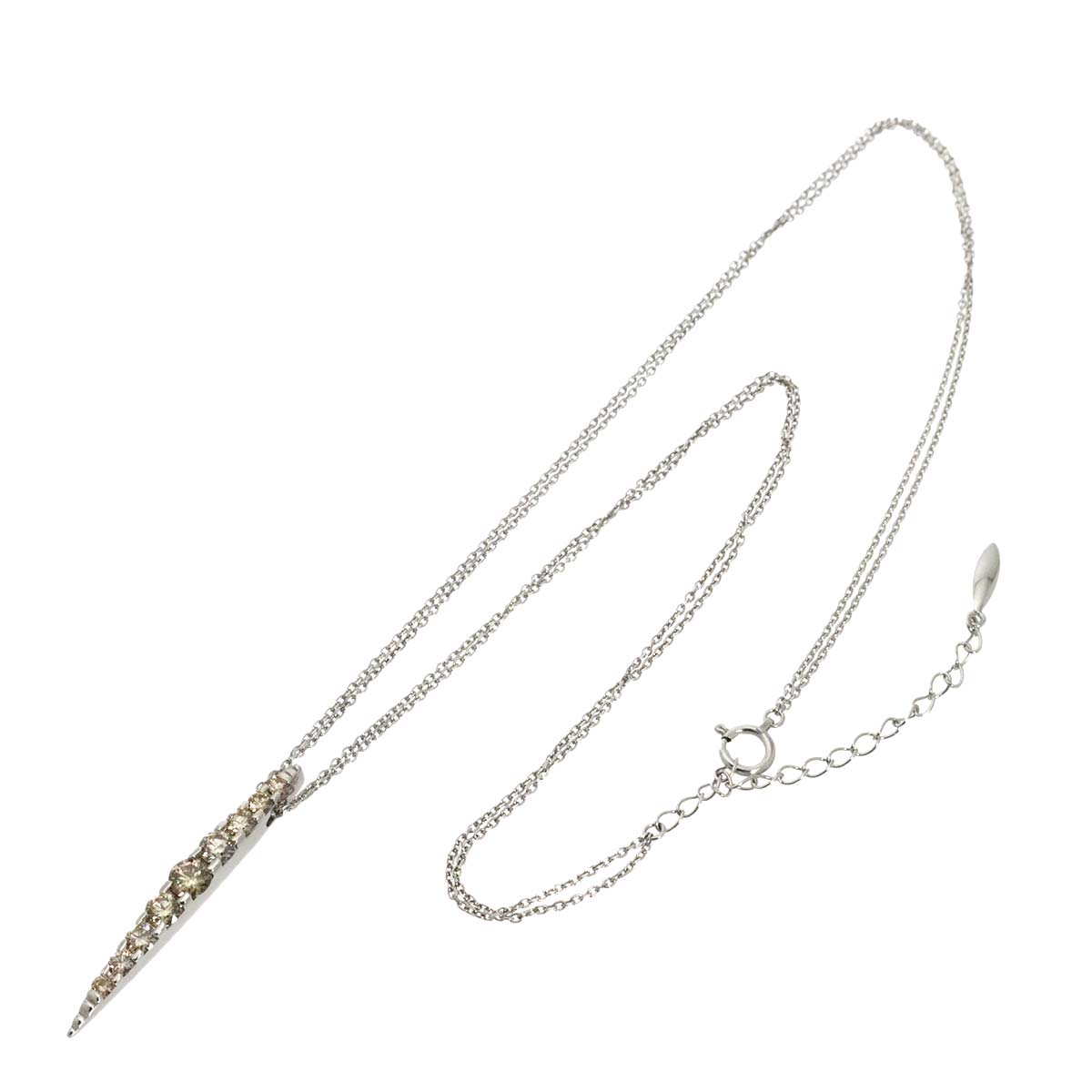 BrownDiamond 1.00ct Necklace 18K White Gold 750