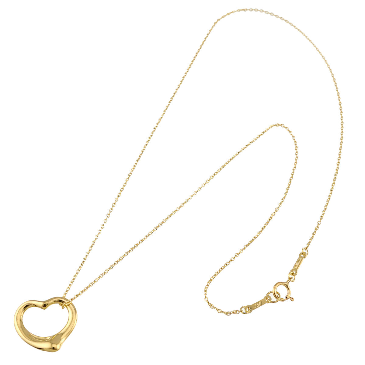 Open Heart Necklace 18K Yellow Gold 750