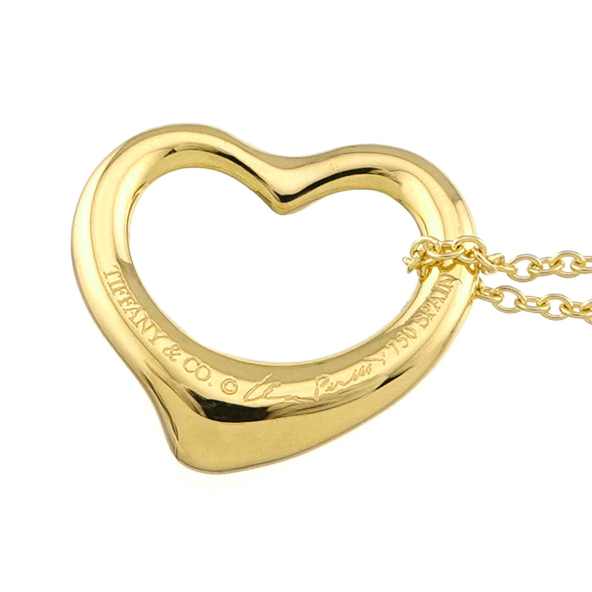 Open Heart Necklace 18K Yellow Gold 750