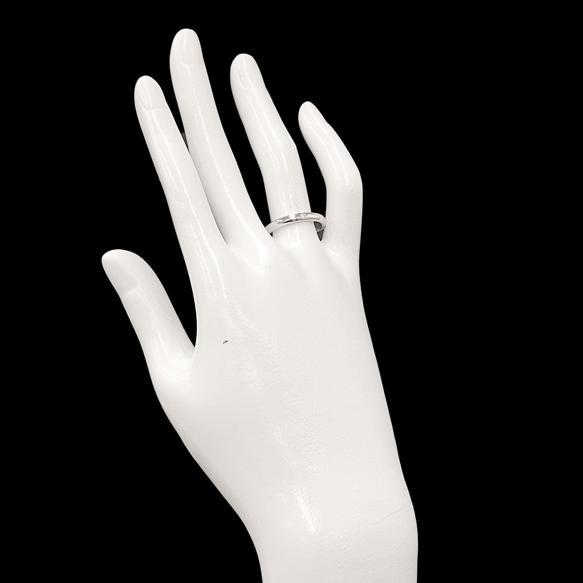 Stacking Band Ring Diamond 1P Platinum Size7.25-7.5(US)