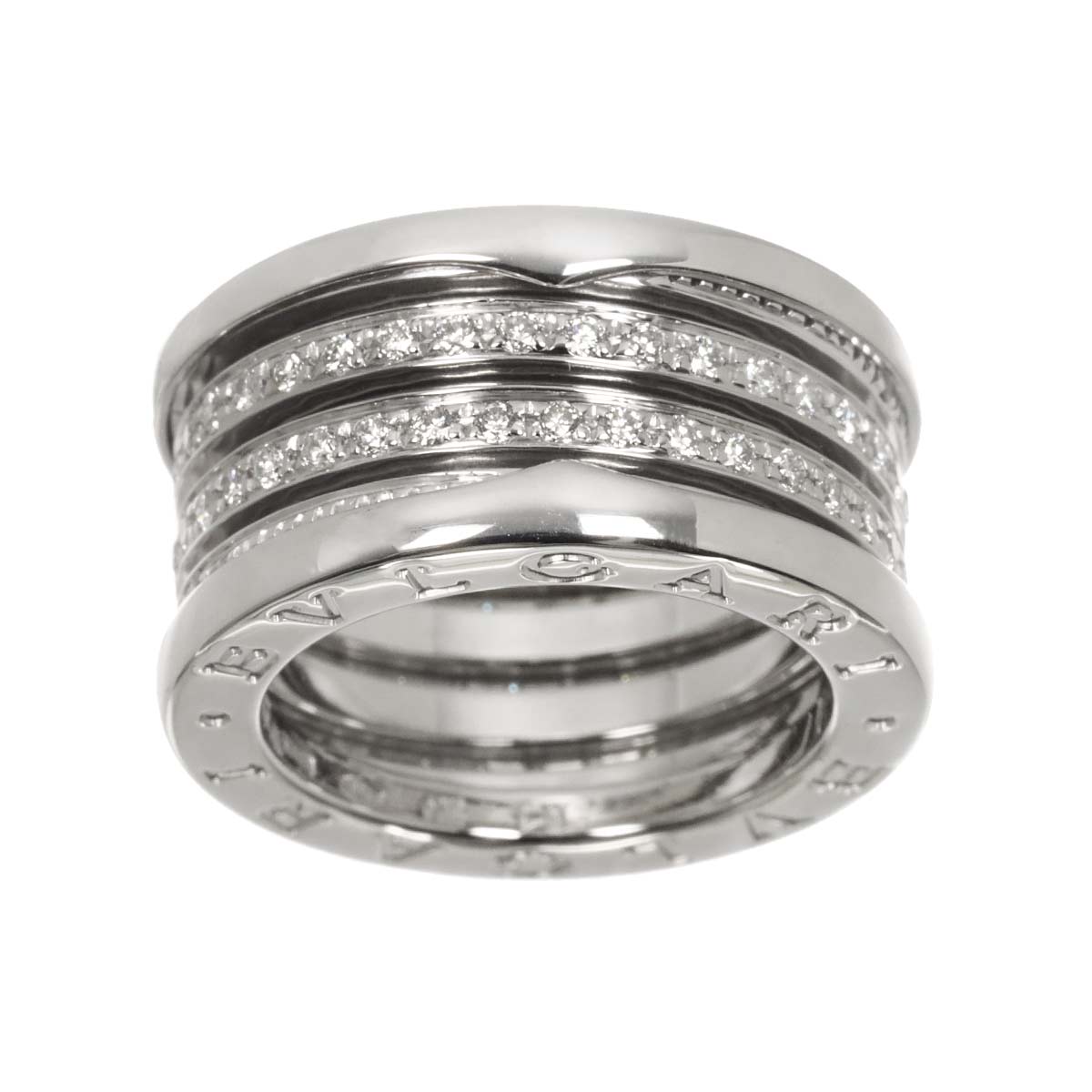 B-zero1 4Band Pave Diamond Ring 18K WG 750 size51 5.25(US)