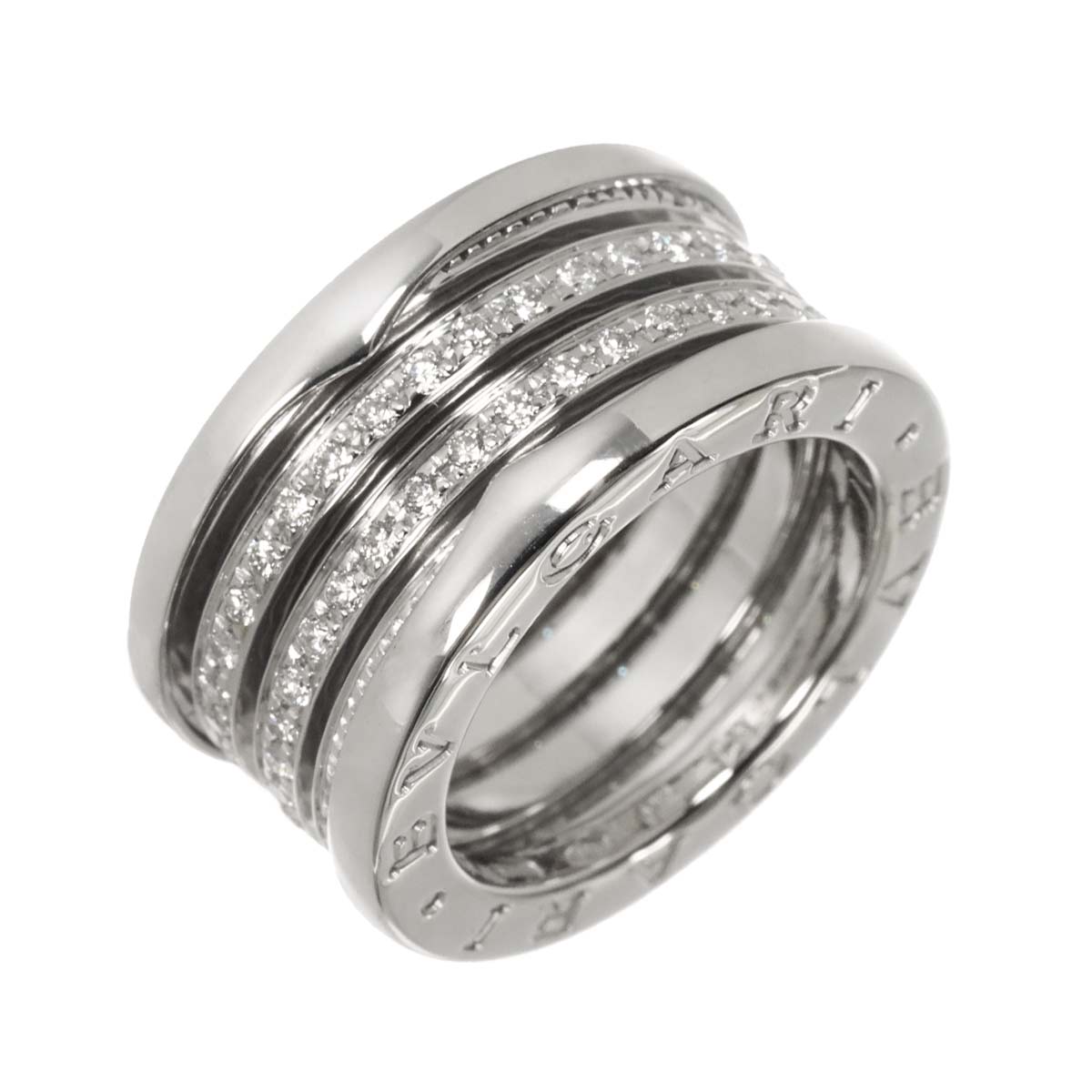 B-zero1 4Band Pave Diamond Ring 18K WG 750 size51 5.25(US)