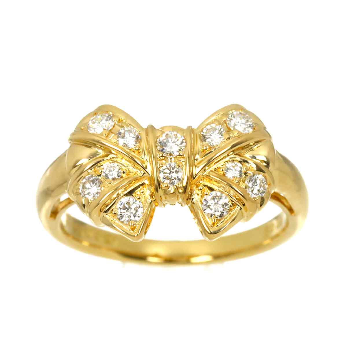 Diamond 0.27ct Ring 18K YG 750 Size5.25(US)