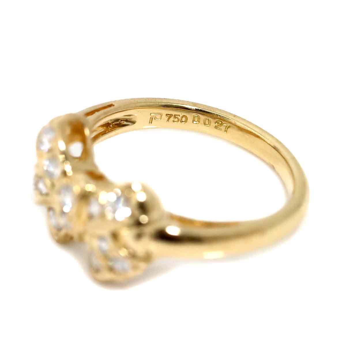 Diamond 0.27ct Ring 18K YG 750 Size5.25(US)
