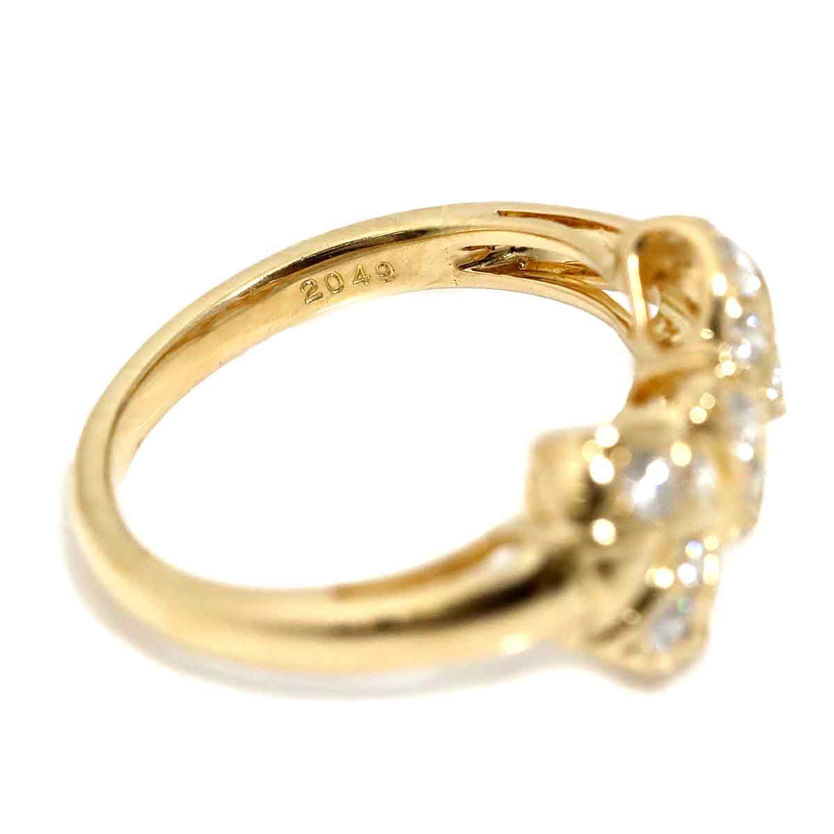 Diamond 0.27ct Ring 18K YG 750 Size5.25(US)