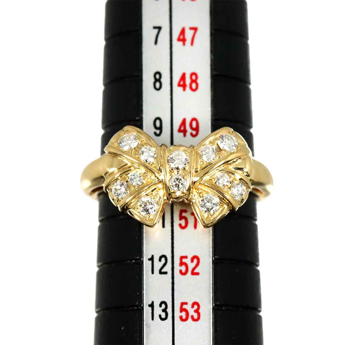 Diamond 0.27ct Ring 18K YG 750 Size5.25(US)