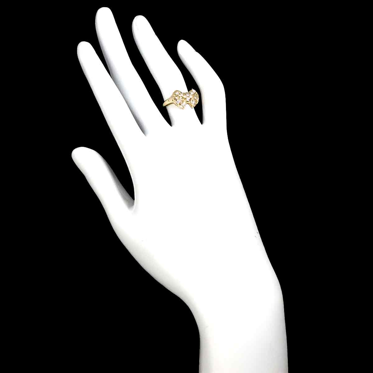 Diamond 0.27ct Ring 18K YG 750 Size5.25(US)