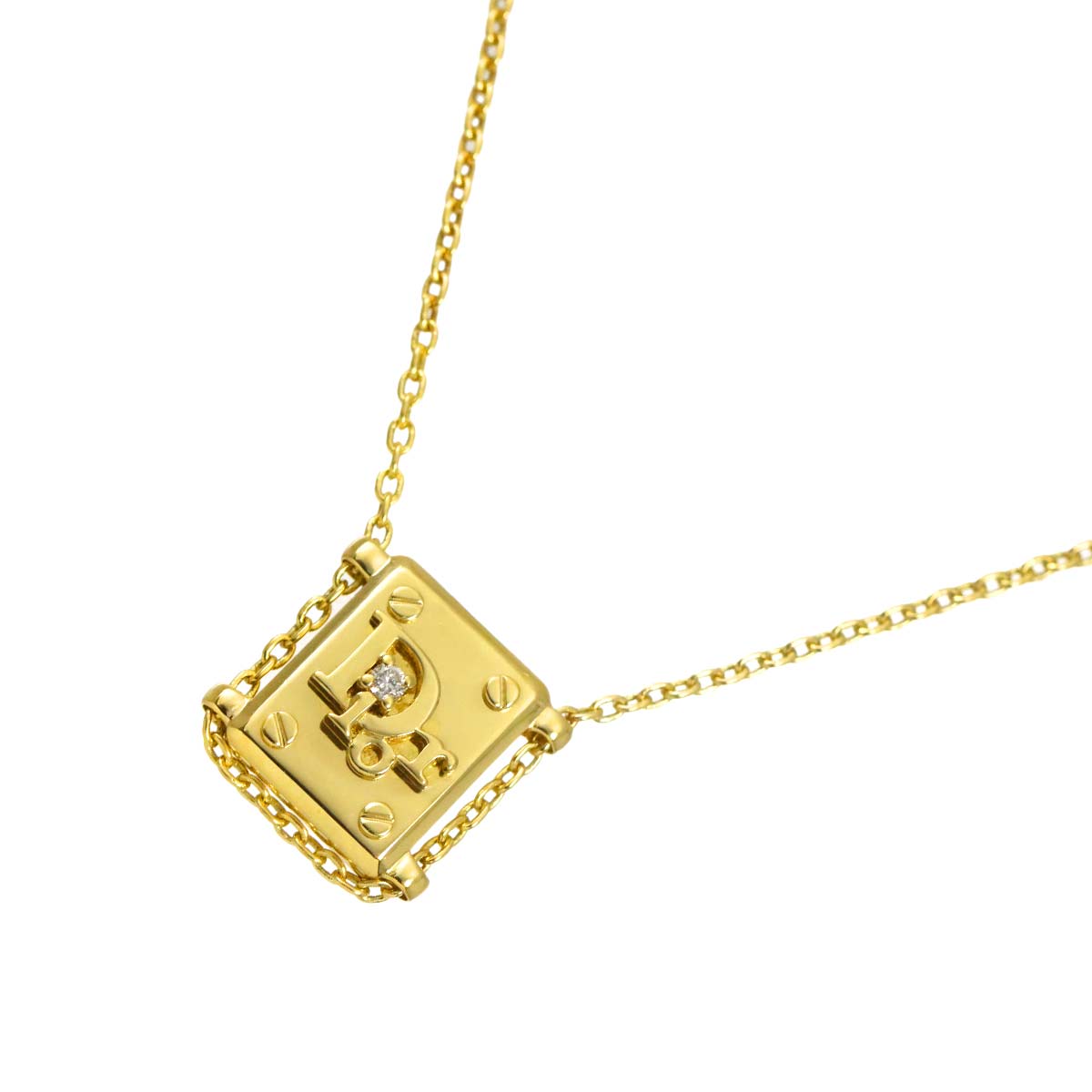 Diamond Necklace 18K Yellow Gold 750