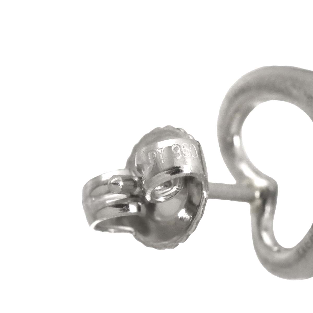 Open Heart Earrings Pierced Pt