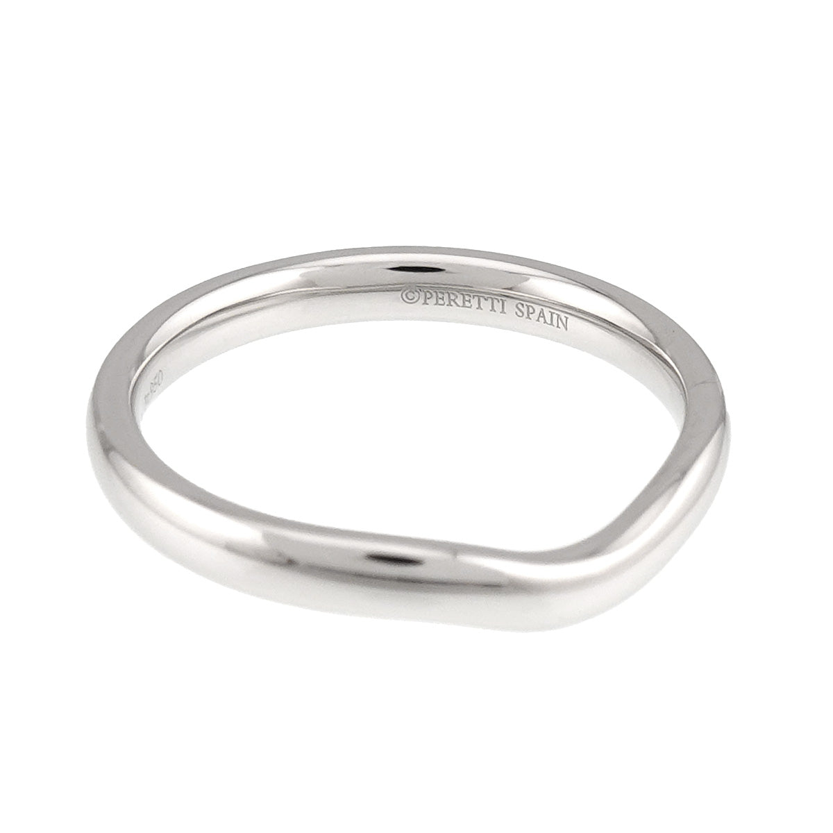 Wide Curved Band Ring Pt Platinum size8.75(US)