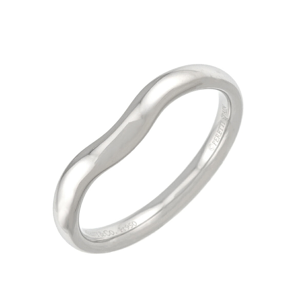Wide Curved Band Ring Pt Platinum size8.75(US)
