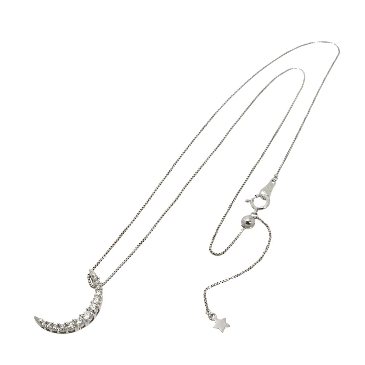 Diamond 0.36ct Necklace 18K White Gold 750