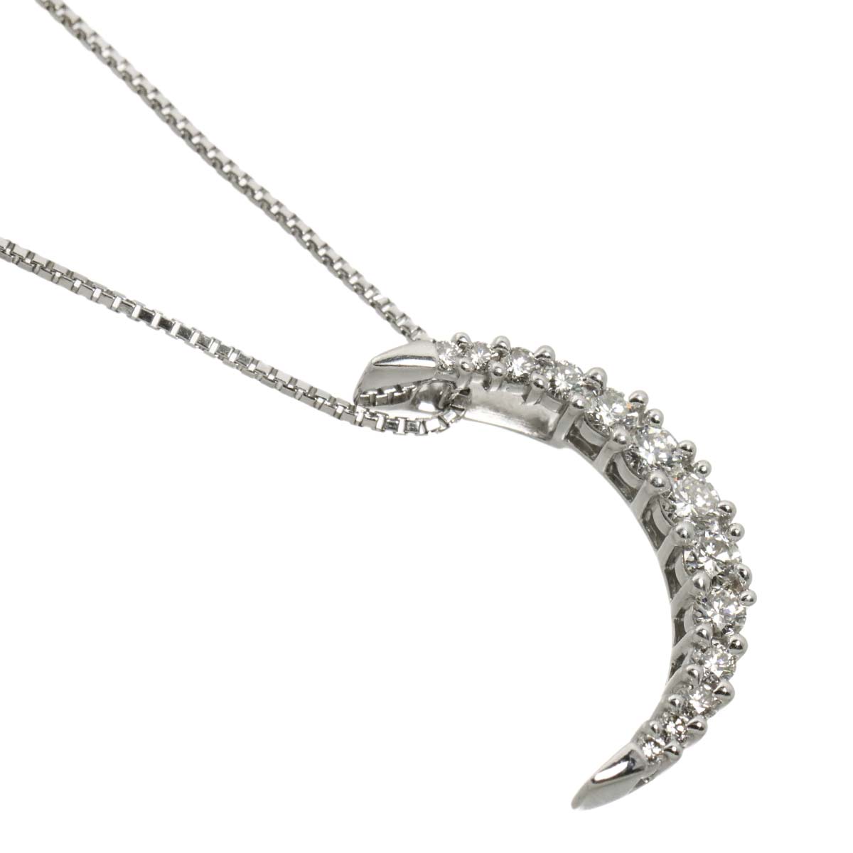 Diamond 0.36ct Necklace 18K White Gold 750